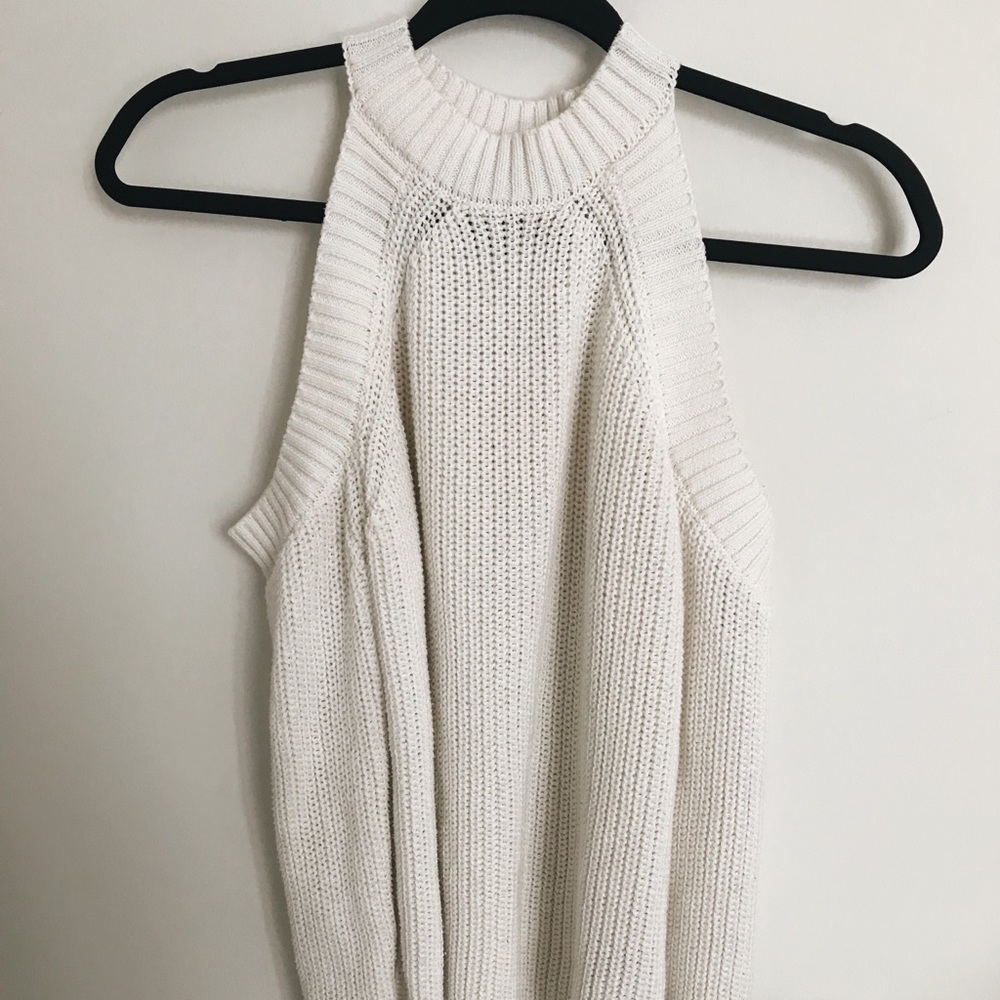 White Cold Shoulder Top